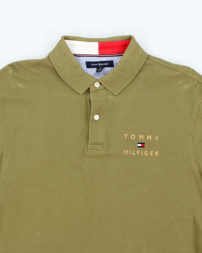 Vintage Y2K Tommy Hilfiger Embroidered Long Sleeve Polo Shirt - L