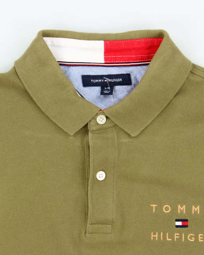Vintage Y2K Tommy Hilfiger Embroidered Long Sleeve Polo Shirt - L