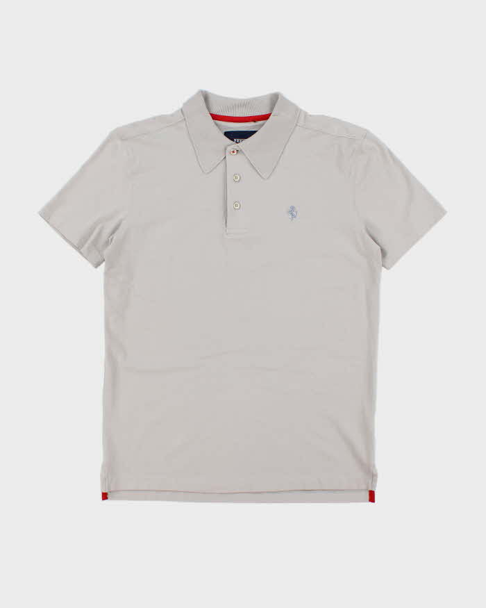 Vintage Y2K Ferrari Small Horse Embroidered Logo Polo Shirt - L