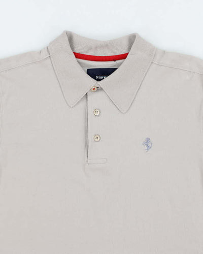 Vintage Y2K Ferrari Small Horse Embroidered Logo Polo Shirt - L