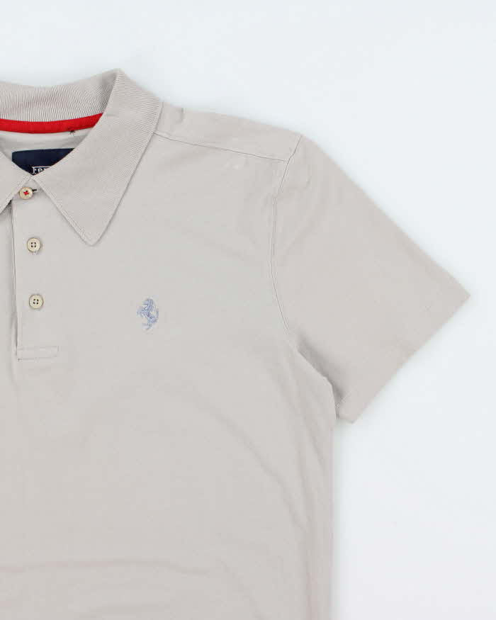 Vintage Y2K Ferrari Small Horse Embroidered Logo Polo Shirt - L