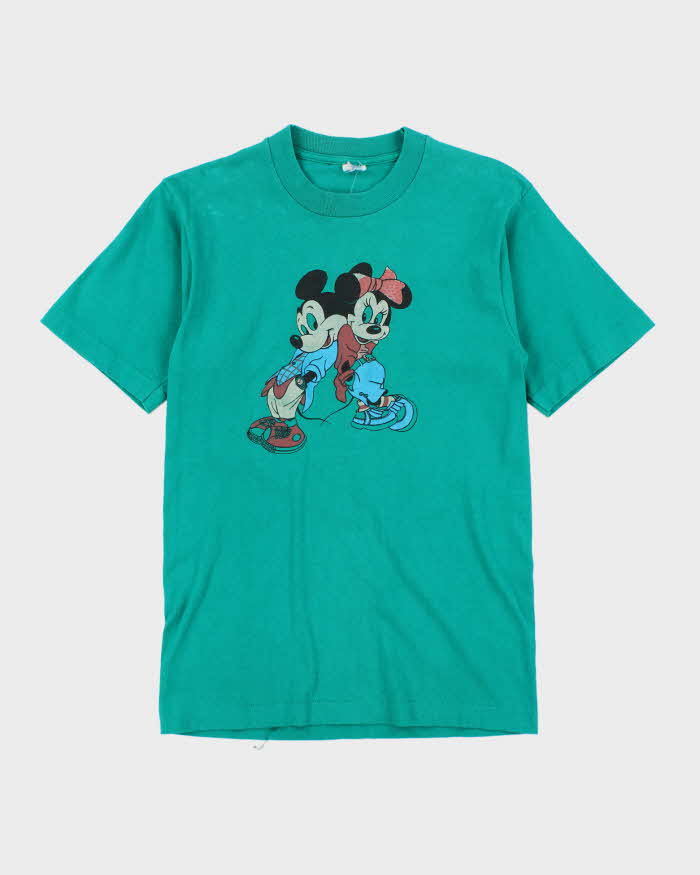 Vintage 90's Disney Mickey &amp; Minnie Mouse Graphic T-Shirt - M