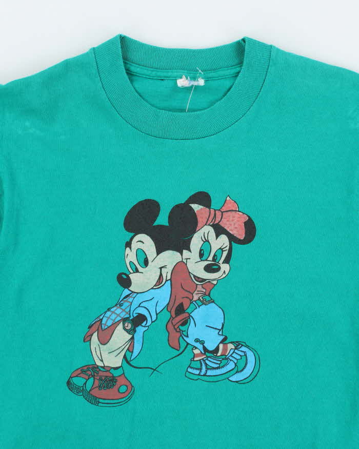 Vintage 90's Disney Mickey &amp; Minnie Mouse Graphic T-Shirt - M
