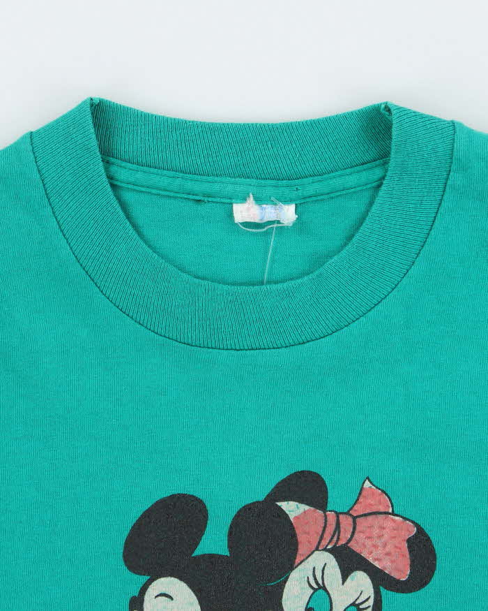 Vintage 90's Disney Mickey &amp; Minnie Mouse Graphic T-Shirt - M