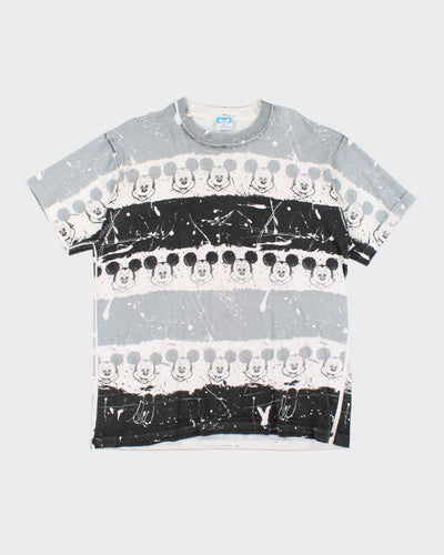 Vintage 90's Disney Mickey Mouse All Over Print Patterned T-Shirt - L