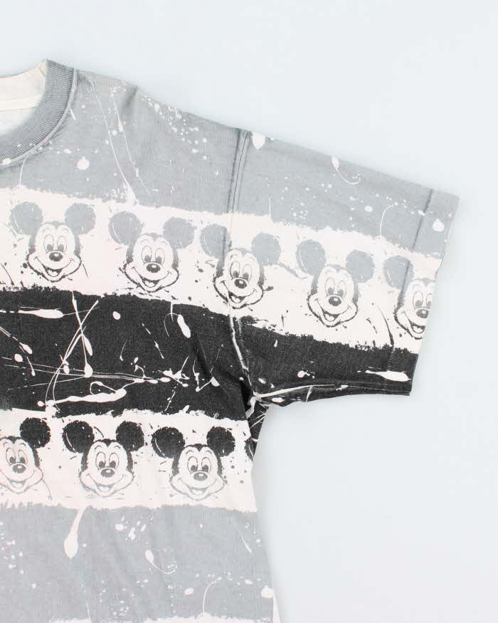 Vintage 90's Disney Mickey Mouse All Over Print Patterned T-Shirt - L