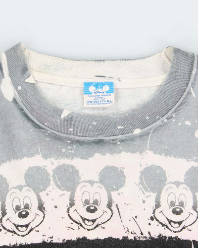 Vintage 90's Disney Mickey Mouse All Over Print Patterned T-Shirt - L
