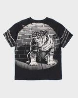 Vintage 2000's Liquid Blue Bulldog All Over Print Graphic T-Shirt - L
