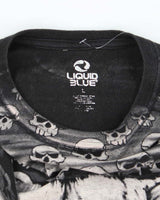 Vintage 2000's Liquid Blue Bulldog All Over Print Graphic T-Shirt - L