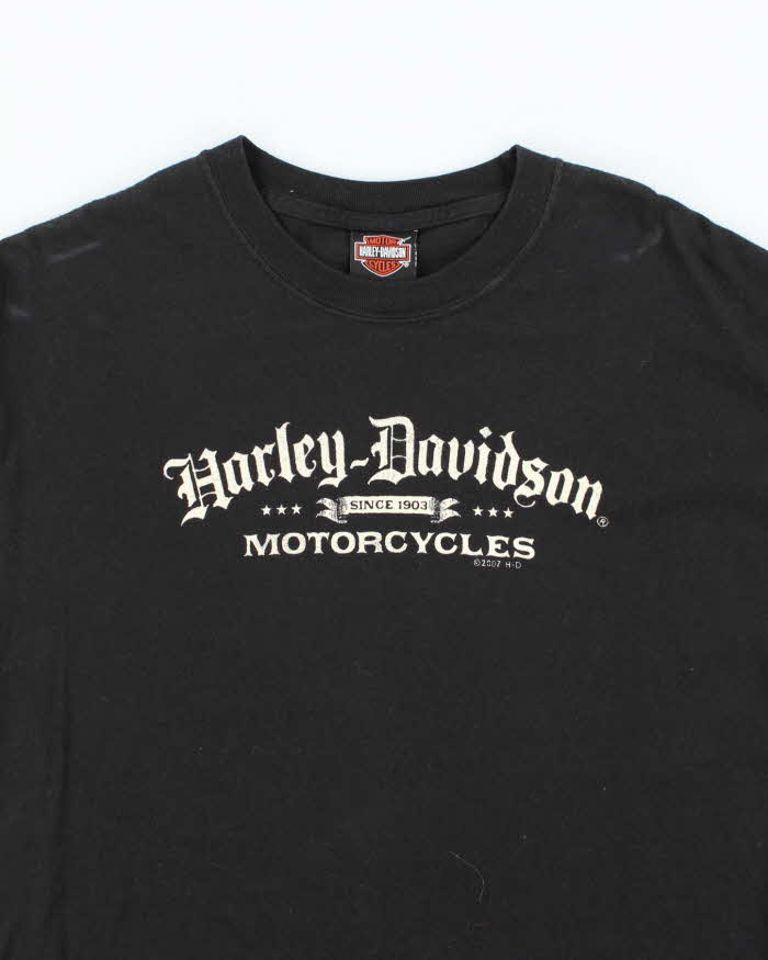 Vintage 2000's Harley Davidson Centre Logo Biker T-Shirt - L