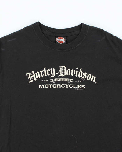 Vintage 2000's Harley Davidson Centre Logo Biker T-Shirt - L