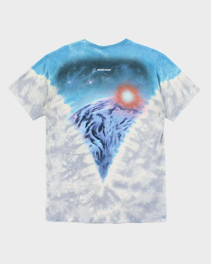 Vintage 2000's Liquid Blue Space Launch All Over Print T-Shirt - M