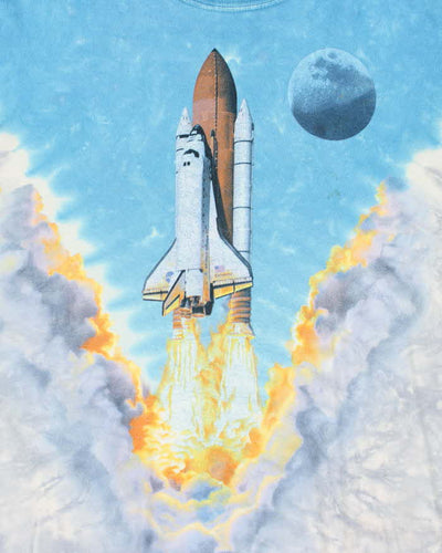 Vintage 2000's Liquid Blue Space Launch All Over Print T-Shirt - M