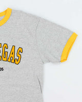 Vintage Y2K Las Vegas Spell Out Graphic Ringer T-Shirt - L