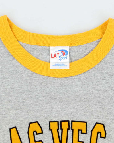 Vintage Y2K Las Vegas Spell Out Graphic Ringer T-Shirt - L