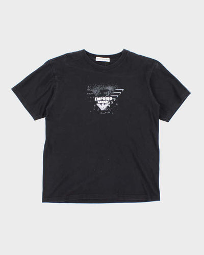 Vintage Y2K Emporio Armani Centre Logo Graphic T-Shirt - M