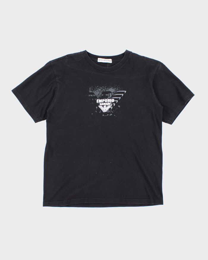 Vintage Y2K Emporio Armani Centre Logo Graphic T-Shirt - M