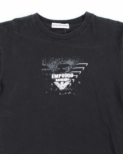 Vintage Y2K Emporio Armani Centre Logo Graphic T-Shirt - M