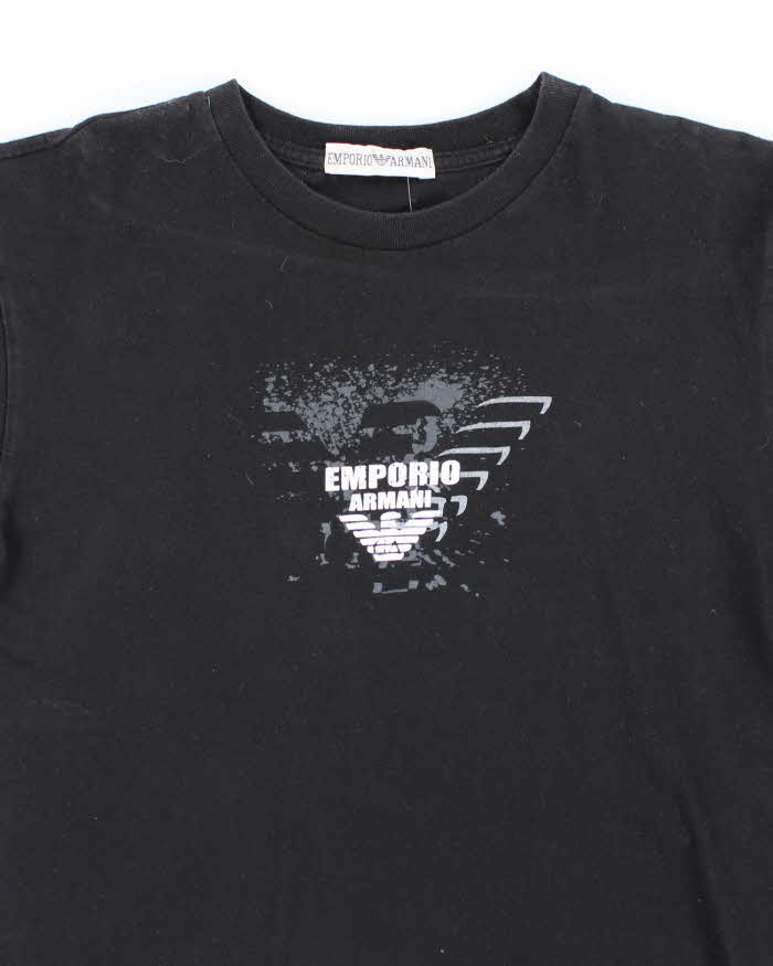 Vintage Y2K Emporio Armani Centre Logo Graphic T-Shirt - M