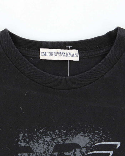 Vintage Y2K Emporio Armani Centre Logo Graphic T-Shirt - M