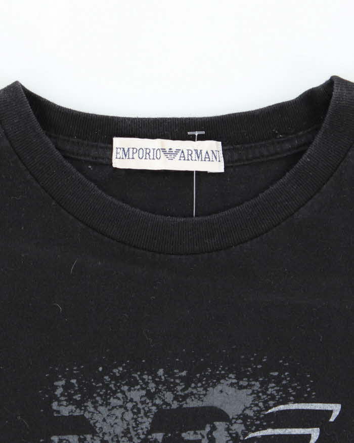 Vintage Y2K Emporio Armani Centre Logo Graphic T-Shirt - M