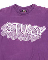 Vintage Y2K Stussy Spell Out Graphic T-Shirt - M