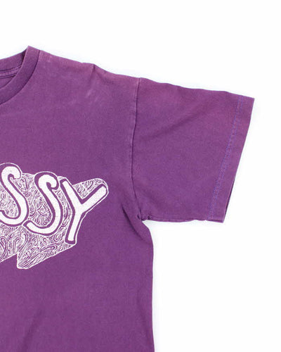 Vintage Y2K Stussy Spell Out Graphic T-Shirt - M