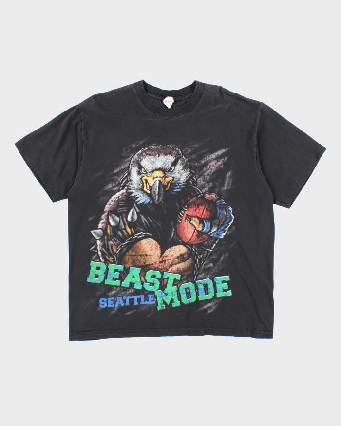 Vintage Y2K Beast Mode Seattle Eagle Graphic T-Shirt - XL