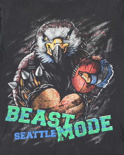 Vintage Y2K Beast Mode Seattle Eagle Graphic T-Shirt - XL