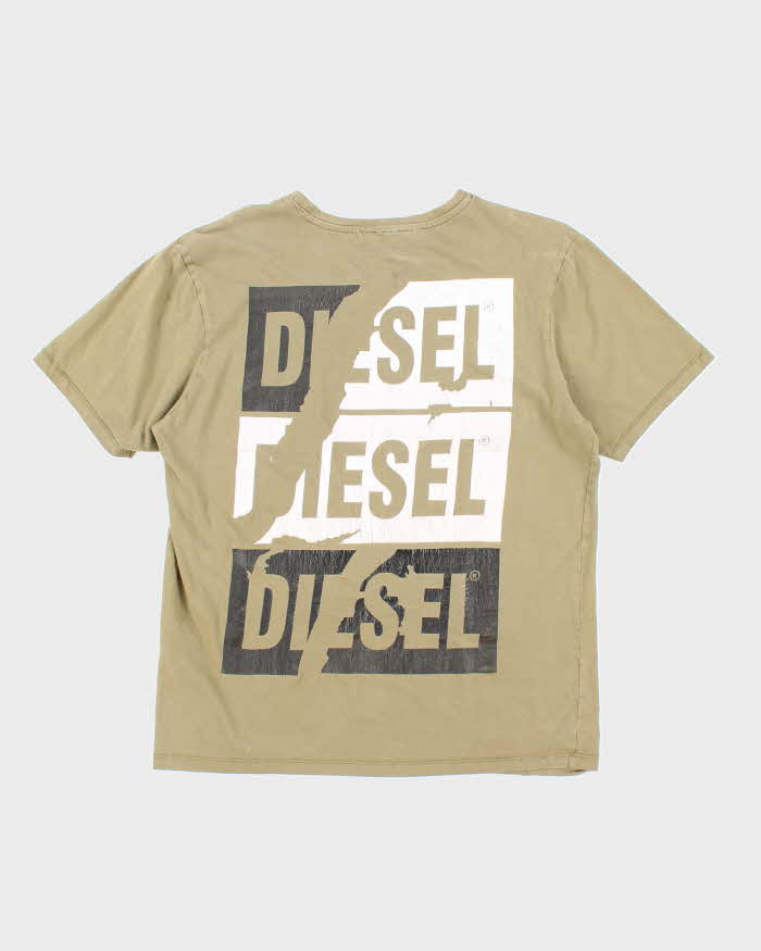 Vintage Y2K Diesel Centre Logo Graphic T-Shirt - XXL