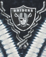 Vintage Majestic Oakland Raiders Tie Dye Graphic T-Shirt - XL