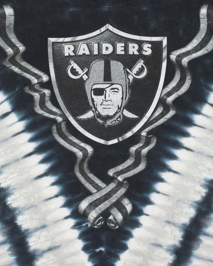 Vintage Majestic Oakland Raiders Tie Dye Graphic T-Shirt - XL