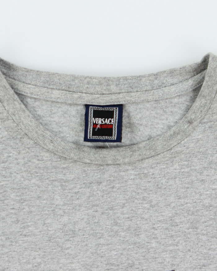 Vintage Y2K Versace Couture Centre Logo T-Shirt - L