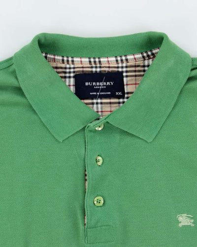 Vintage Y2K Burberry Small Embroidered Logo Polo Shirt - XXL