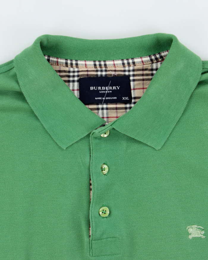 Vintage Y2K Burberry Small Embroidered Logo Polo Shirt - XXL
