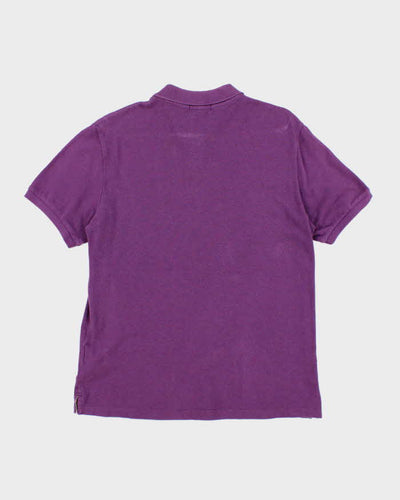 Vintage Y2K Burberry Small Embroidered Logo Polo Shirt - L