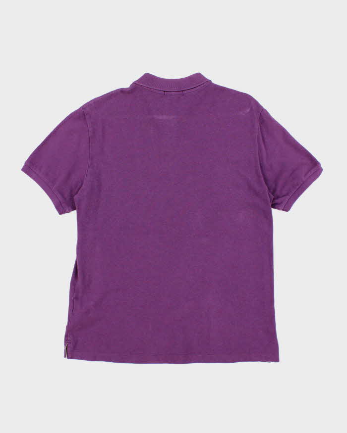Vintage Y2K Burberry Small Embroidered Logo Polo Shirt - L