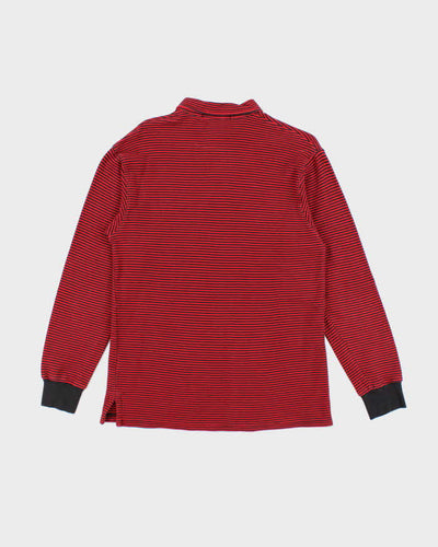 Vintage Y2K Polo Sport Striped Long Sleeve Polo Shirt - M
