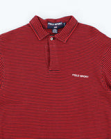 Vintage Y2K Polo Sport Striped Long Sleeve Polo Shirt - M