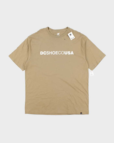 DC Shoe Co Deadstock Khaki Logo T-Shirt - XL