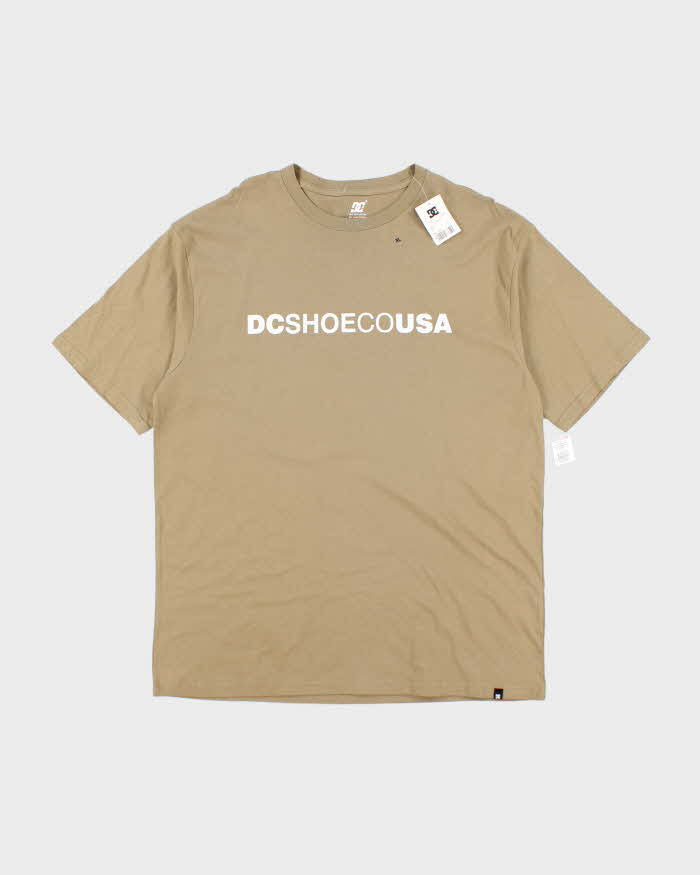 DC Shoe Co Deadstock Khaki Logo T-Shirt - XL