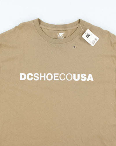 DC Shoe Co Deadstock Khaki Logo T-Shirt - XL