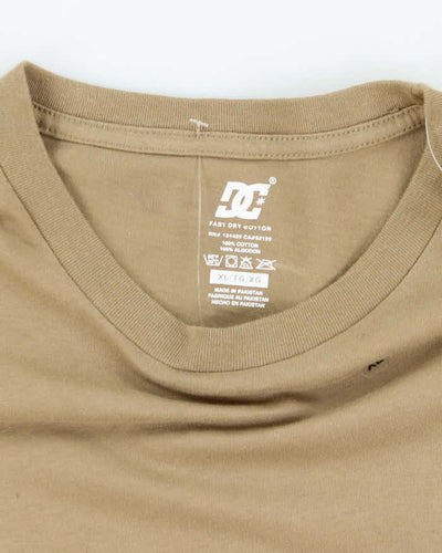 DC Shoe Co Deadstock Khaki Logo T-Shirt - XL