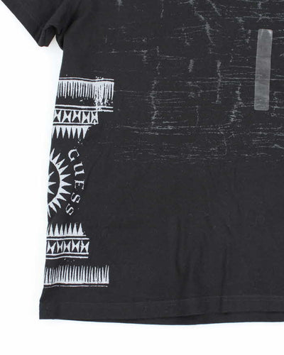 Y2k Guess Black Graphic T-Shirt - L