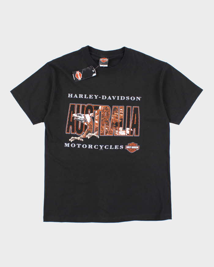 Vintage 90s Harley Davidson Deadstock Australia Centre Logo Biker T-Shirt - L