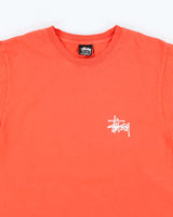 Vintage 00s Stussy Orange Logo T-Shirt - S