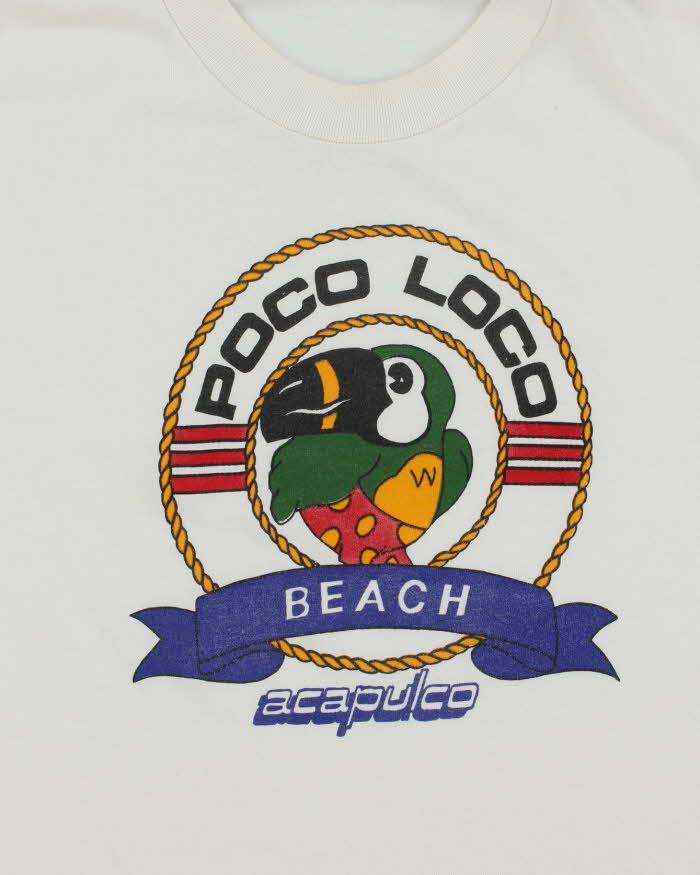 Vintage Single Stitch Poco Loco Beach Graphic T-Shirt - M