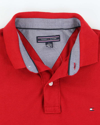 00s Tommy Hilfiger Red Polo T-Shirt - L