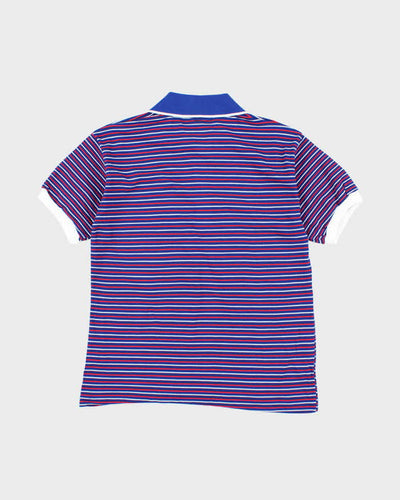 Vintage 80's KP Striped Quarter Zip Polo Shirt - L