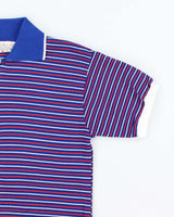 Vintage 80's KP Striped Quarter Zip Polo Shirt - L